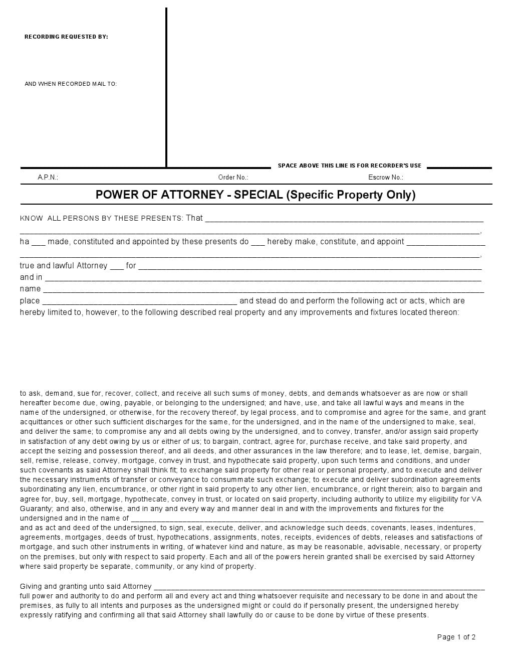 Free California Power Of Attorney Forms